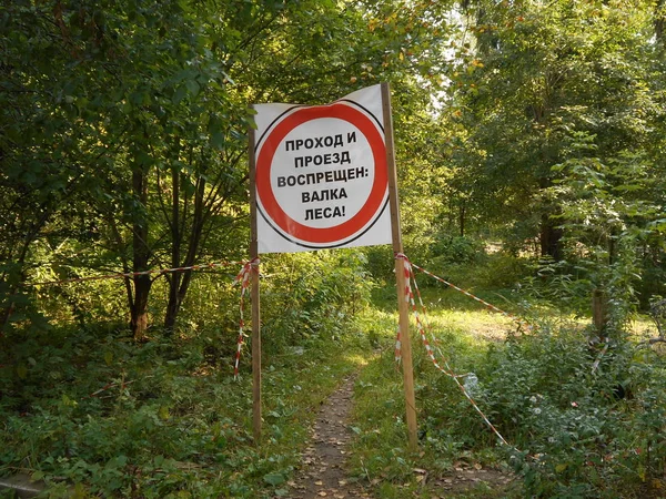 İşareti felling ağaç