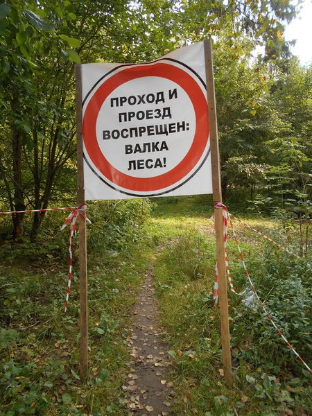 İşareti felling ağaç