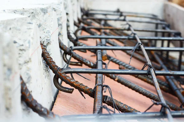 Structural reinforcement cement house. — Stock Photo, Image