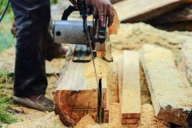 Güç testere ahşap.