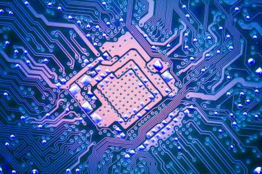 Closeup elektronik devre kartı arka plan.