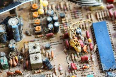 Closeup elektronik devre kartı 