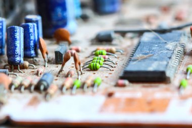 Closeup elektronik devre kartı 