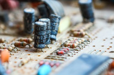 Closeup elektronik devre kartı 