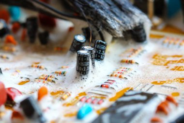 Closeup elektronik devre kartı 