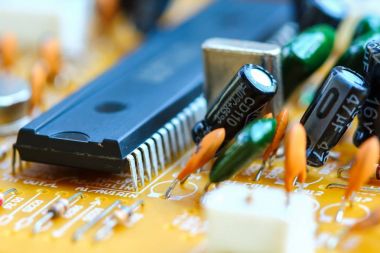 Closeup elektronik devre kartı 