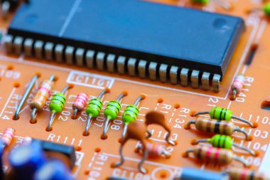 Closeup elektronik devre kartı 