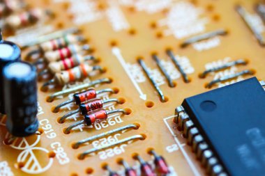 Closeup elektronik devre kartı 