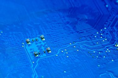 Closeup elektronik devre kartı arka plan.