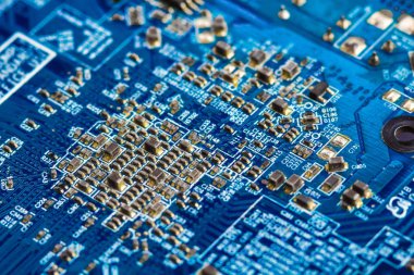 Closeup elektronik devre kartı arka plan.