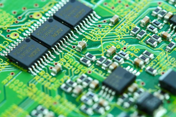 Closeup elektronik devre kartı arka plan.