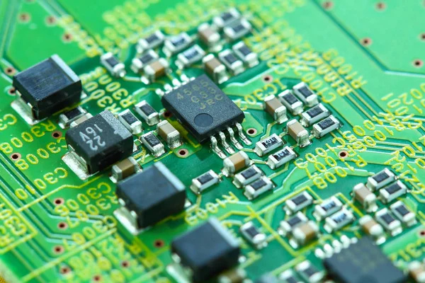 Closeup elektronische circuitbord — Stockfoto