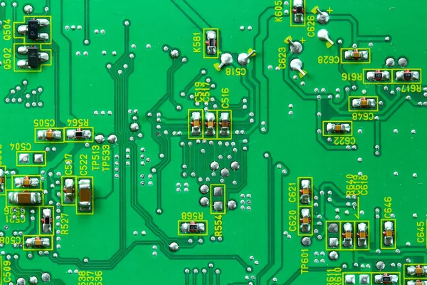 Closeup electronic circuit board — Stock Photo, Image