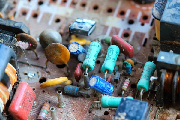 Closeup electronic circuit board — Stock Photo, Image