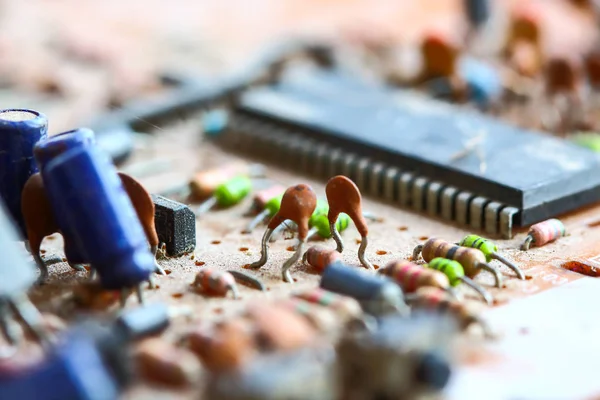 Closeup elektronik devre kartı 