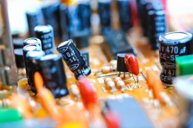 Closeup elektronik devre kartı 