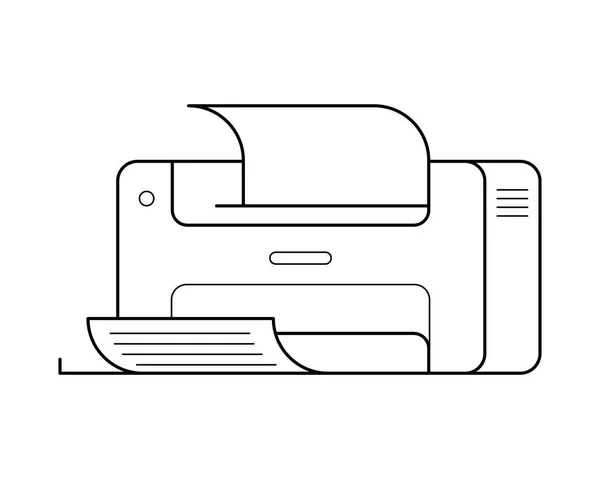 Printer line art, simple gadget icon