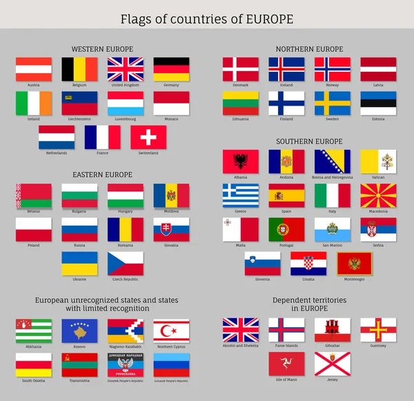 List of all European country flags — Stock Vector © jelen80 1930655