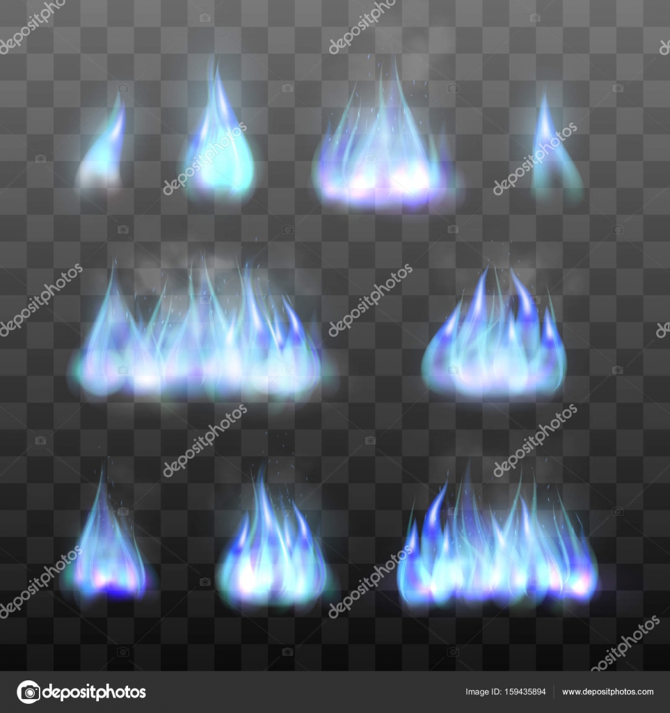 Set Effects Of Blue Fire Stock Vector Nastya Mal 159435894 Set Effects Of Blue Fire Stock Vector