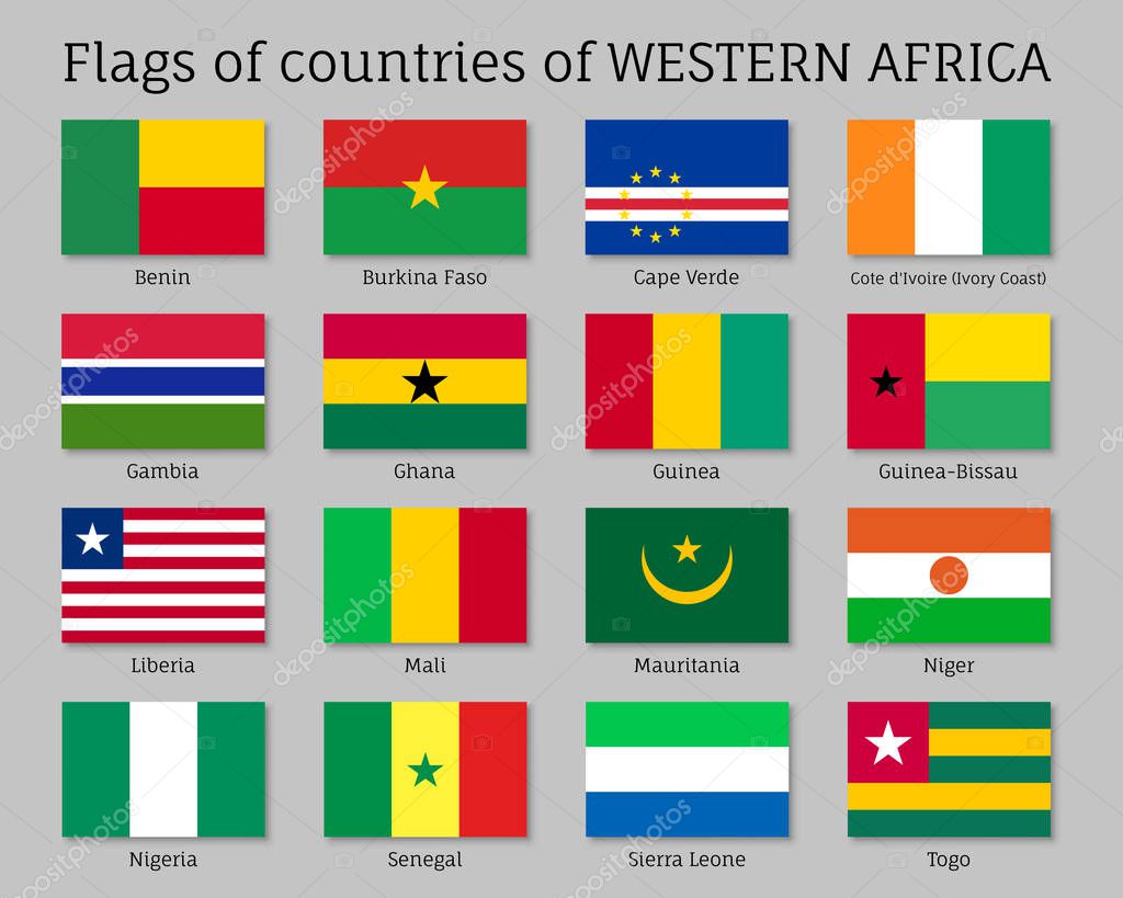 Imágenes: bandera paises africanos | Conjunto de bandera de países de