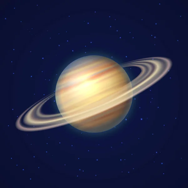 Saturn planet with rings of gas illustration
