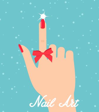 Vektör düz tasarımı manikür yordam. Manikür düz çizimi