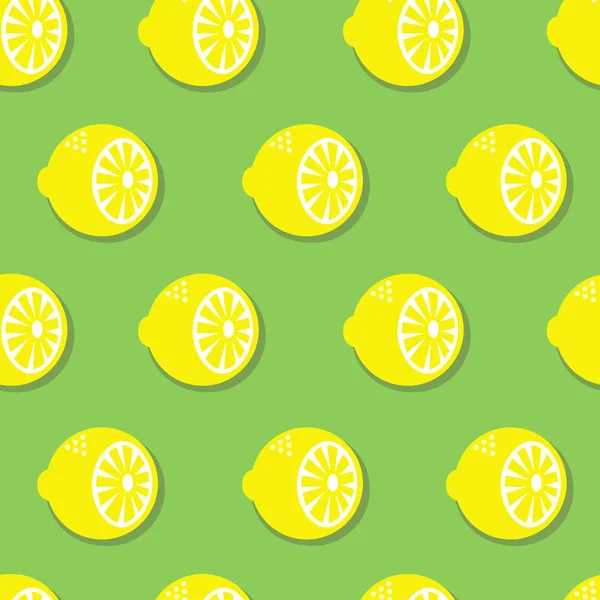 Seamless pattern with lemons. Bright summer design — Stock Vector