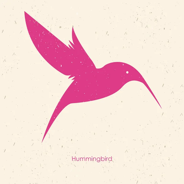 Kolibries. Silhouet van vogels op een lichte achtergrond. Vector — Stockvector