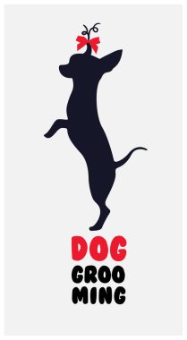 Köpek Kuaför salonu için logo. Köpek Güzellik Salonu logosu