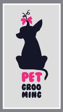 Köpek Kuaför salonu için logo. Köpek Güzellik Salonu logosu