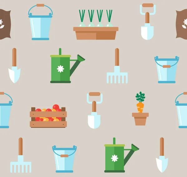 Χωρίς ραφή πρότυπο των εργαλεία κηπουρικής — Διανυσματικό Αρχείο