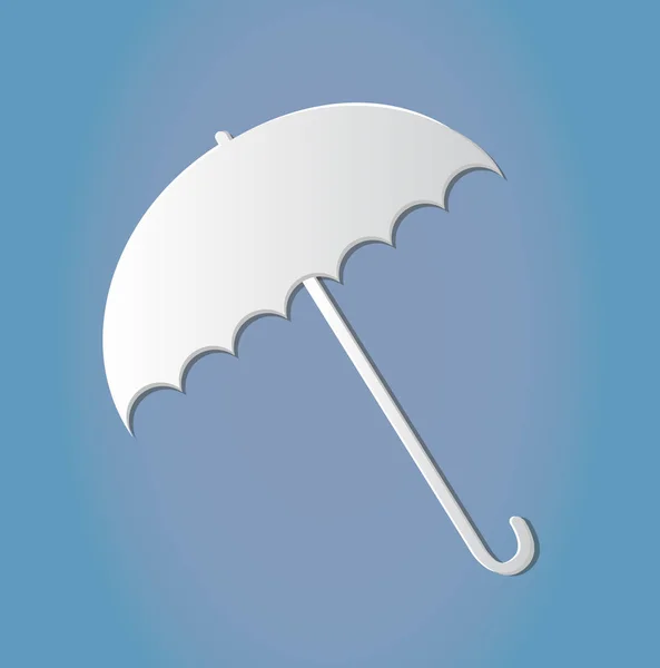 Paraply-ikonen vektor. Papper konst och hantverk stil — Stock vektor