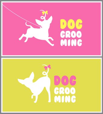 Köpek Kuaför salonu için logo. Evde beslenen hayvan damat