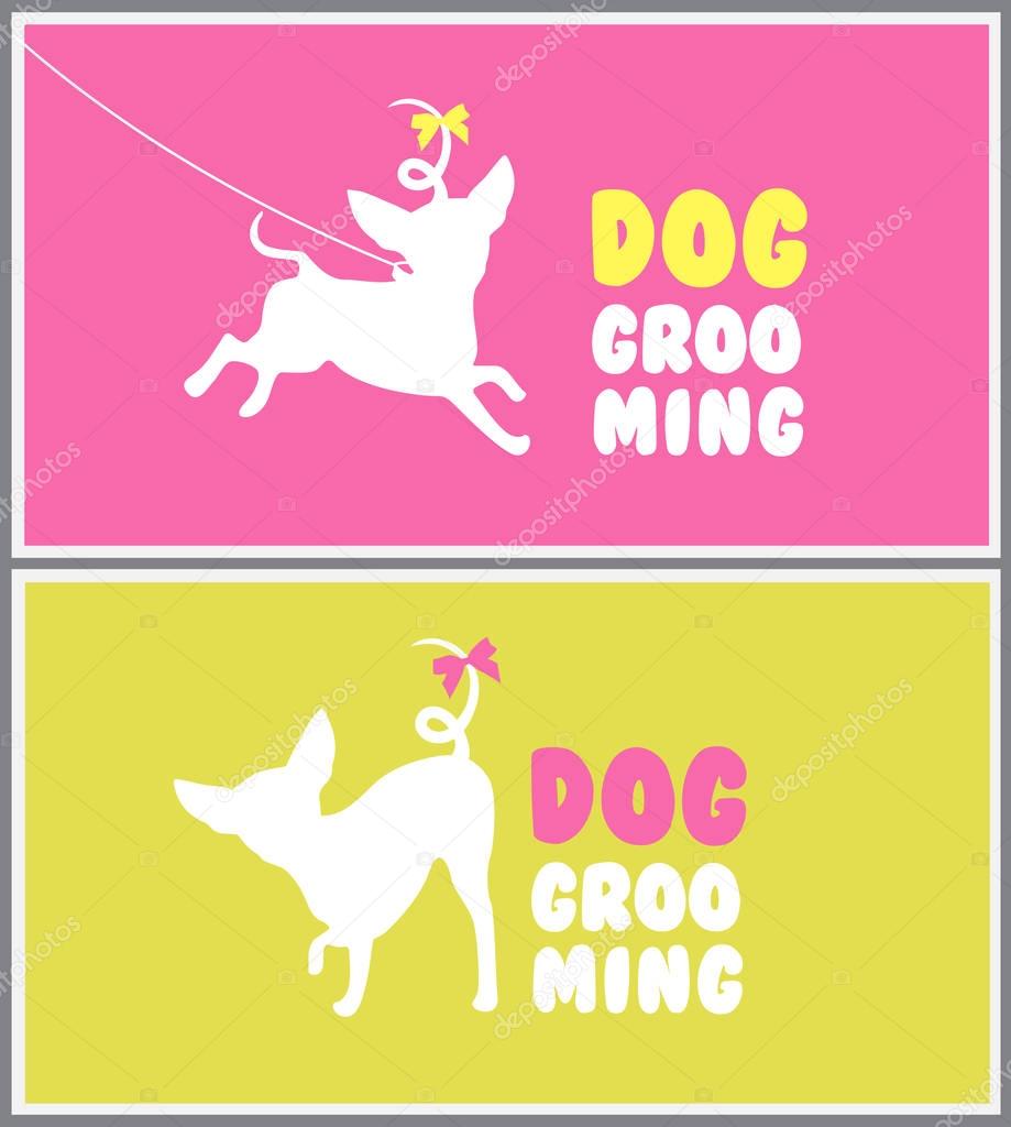 Logo for dog hair salon. Pet grooming