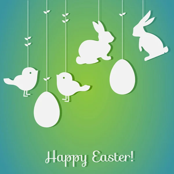 Fondo de Pascua con huevos y conejos.Perfecto para invitaciones Vectores De Stock Sin Royalties Gratis