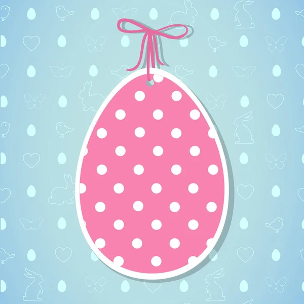 Decoración de papel de Pascua en forma de huevo. Huevo de Pascua — Vector de stock