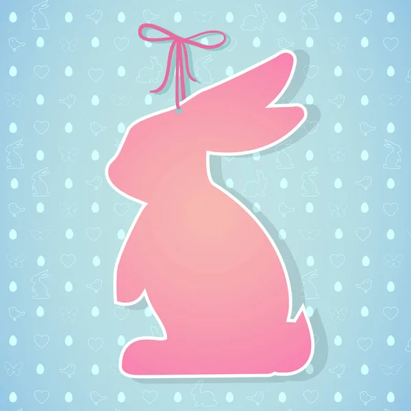 Decoración de papel de Pascua en forma de conejo. Conejo de Pascua — Vector de stock