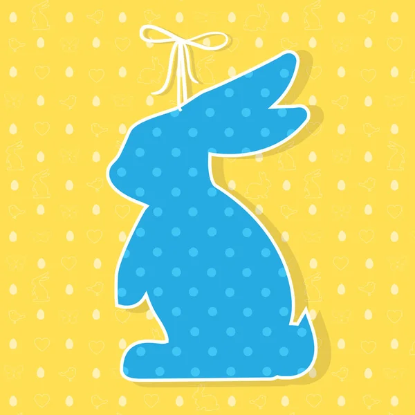 Decoración de papel de Pascua en forma de conejo. Conejo de Pascua y s — Archivo Imágenes Vectoriales