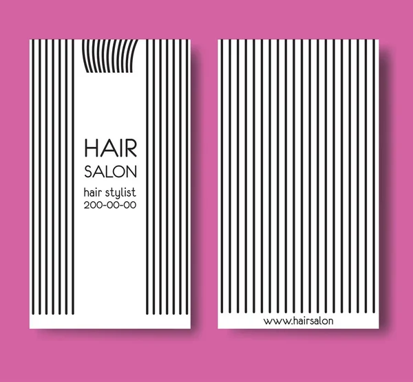 Vorlage Designkarte mit langen glatten Haaren und Vorderhand — Stockvektor