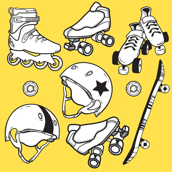 Yaz açık hava etkinlikleri ekipman simgeler koleksiyonu ile spor