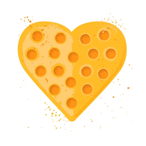 Cookie en forme de coeur — Image vectorielle