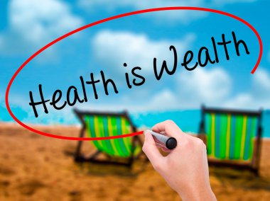 Adam el yazma Sağlık servettir görsel sc doğum siyah kalemi ile