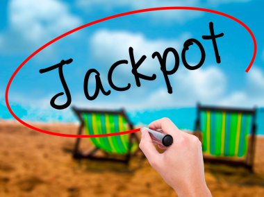 Adam el ikramiye ile siyah kalemi görsel ekranda yazma.