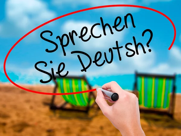 Dostum el yazma Speak Almanca Sence? (Almanca içinde) siyah Ma ile — Stok fotoğraf