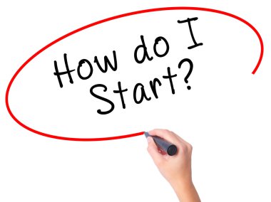 Kadın el yazma nasıl başlatırım? siyah kalemi ile görsel s