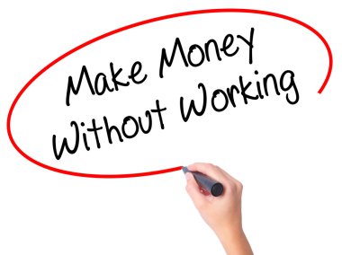 Kadın el ile siyah kalemi yazma çalışma olmadan para olun 