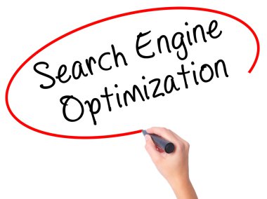 Kadın el arama motoru optimizasyonu ile siyah kalemi yazma 