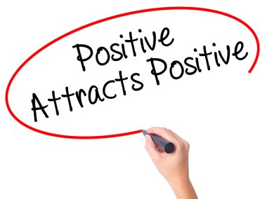 Kadın el çeken pozitif pozitif siyah kalemi ile yazma 