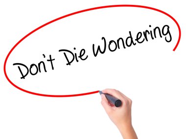 Kadın el yok Die merak ile siyah kalemi Görs üzerinde yazma