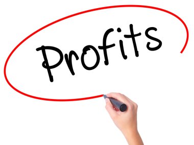 Kadın el kar ile siyah kalemi görsel ekranda yazma..